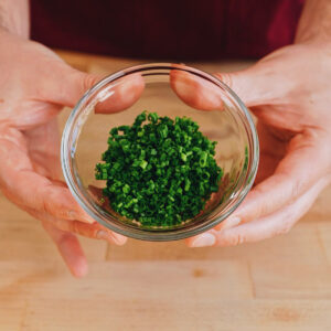 Fresh chives finely chopped for Copycat Wingstop Ranch Recipe