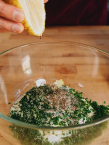 Adding aromatics to the Copycat Wingstop Ranch Recipe