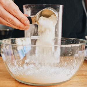 Making dredge for Pickle Brined Chicken Wings