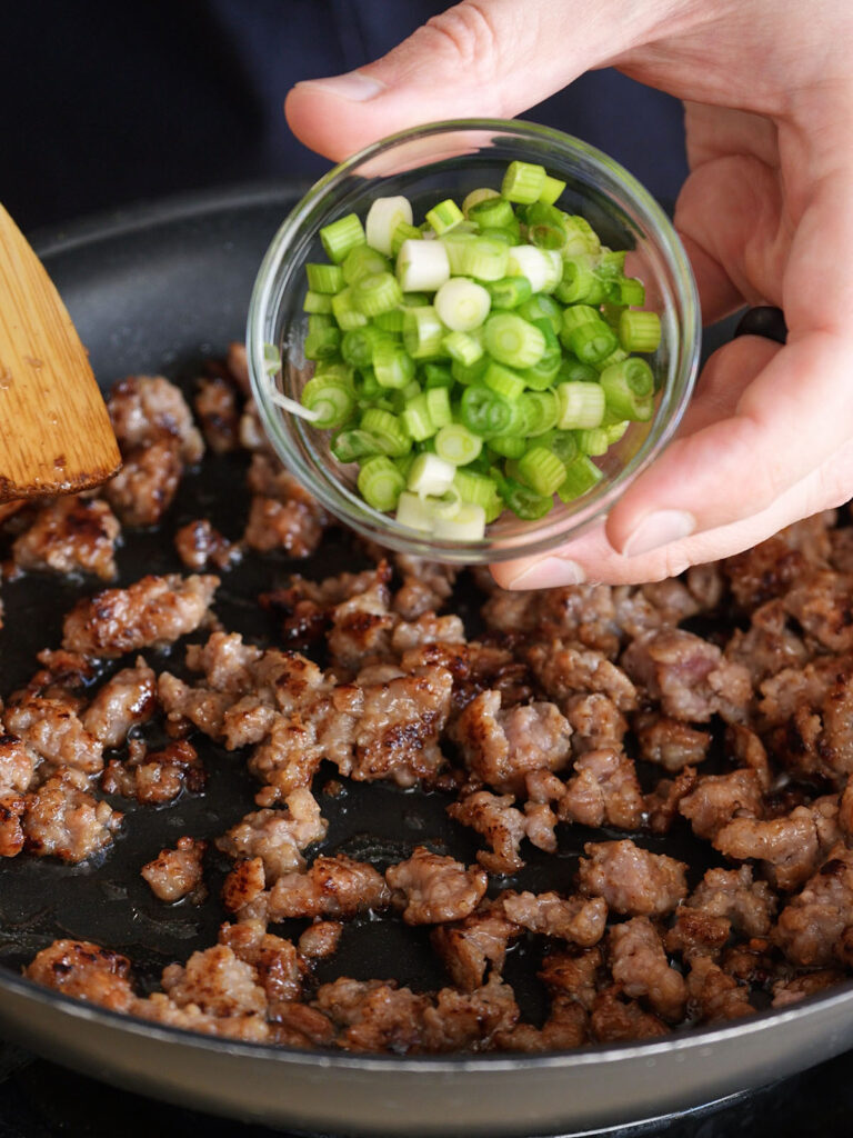 Green Onion Budget Spicy Pork Ramen